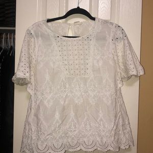 GAP White lace top